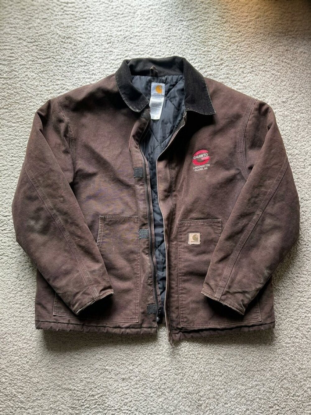 Vintage Y2K Carhartt J22 DKB Detroit Jacket Dark Brown 2XL Tall 2XLT